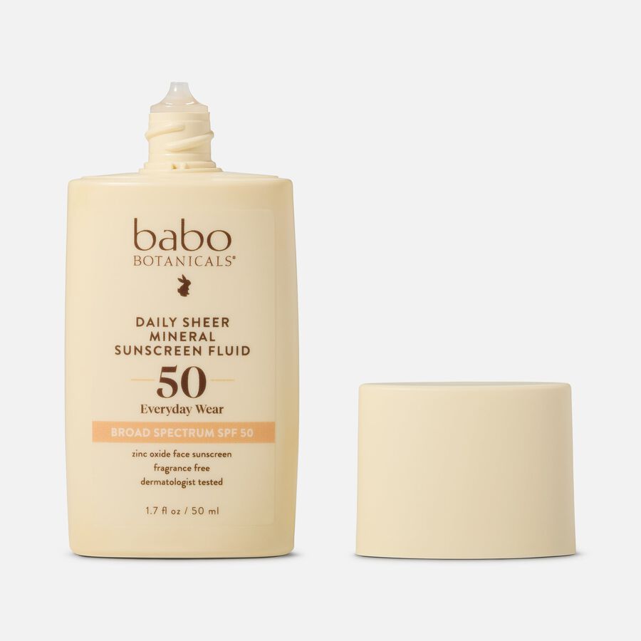 Babo Botanicals Daily Sheer Mineral Sunscreen Fluid, SPF 50, 1.7 fl oz., , large image number 2