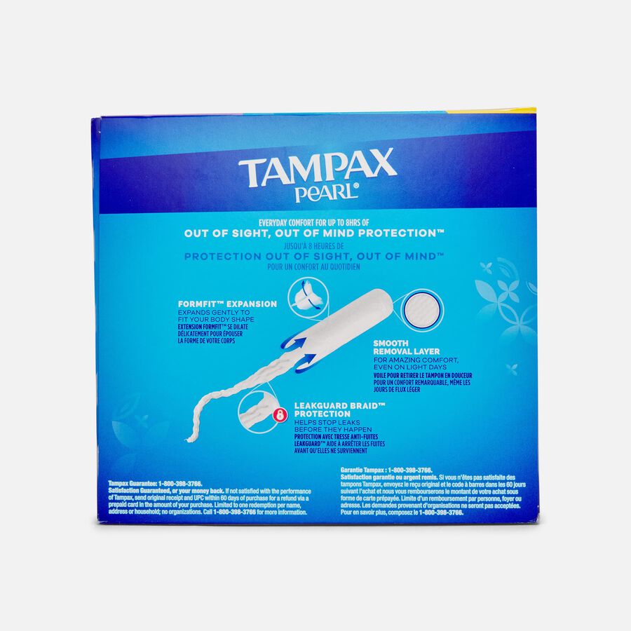 Tampax Pearl Tampons, Regular, 36 ct., , large image number 1