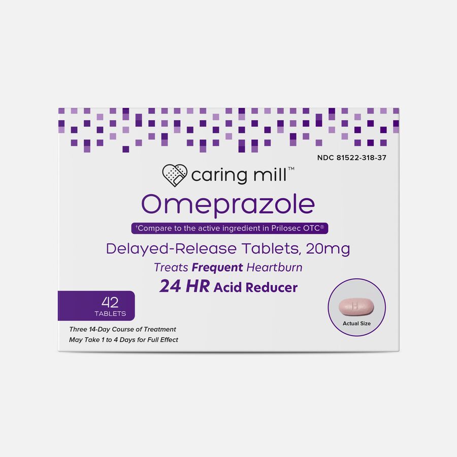 Caring Mill&trade; Omeprazole Delayed Release Tablets, 42 ct., , large image number 0