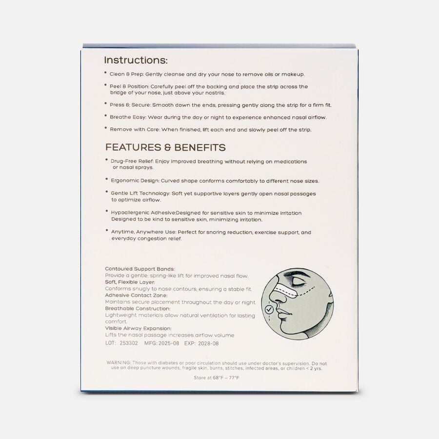 Caring Mill&trade; Clear Nasal Strips, Large, 30 ct., , large image number 1