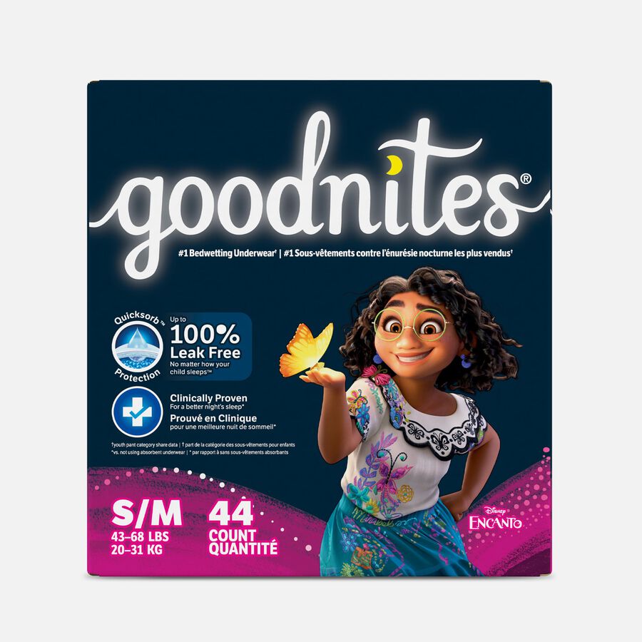 Goodnites Girls&rsquo; Nighttime Bedwetting Underwear, , large image number 0
