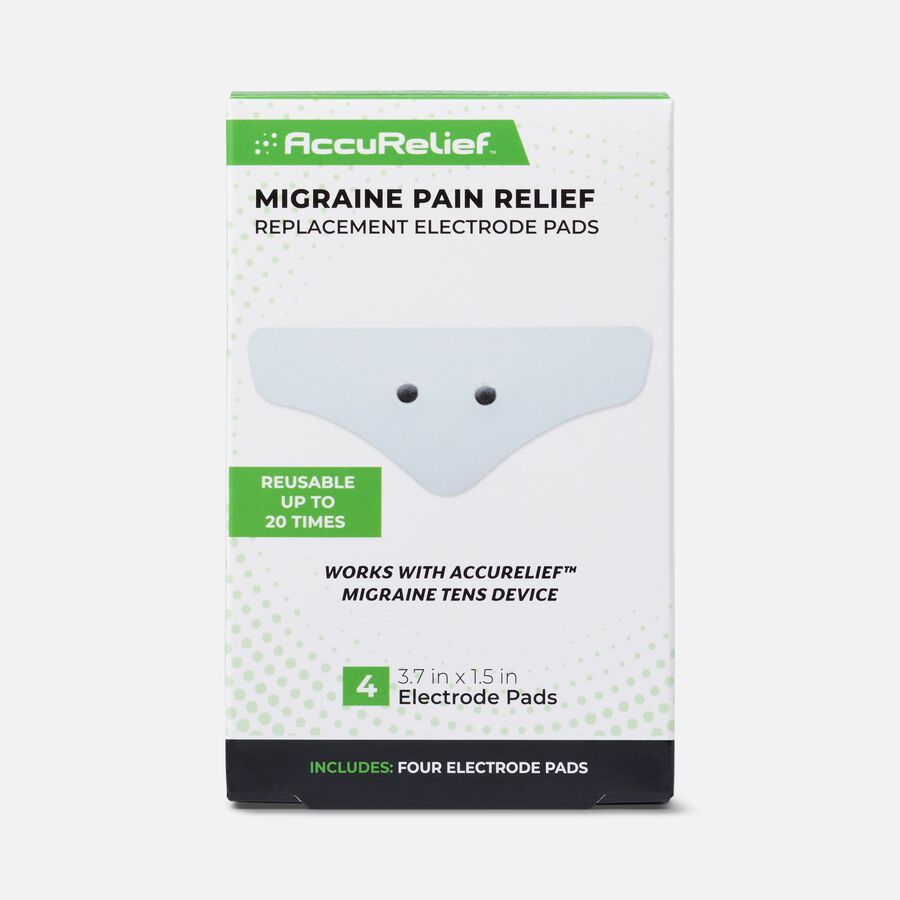AccuRelief&trade; Migraine Pain Relief Replacement Electrode Pads, 4-Pack, , large image number 0