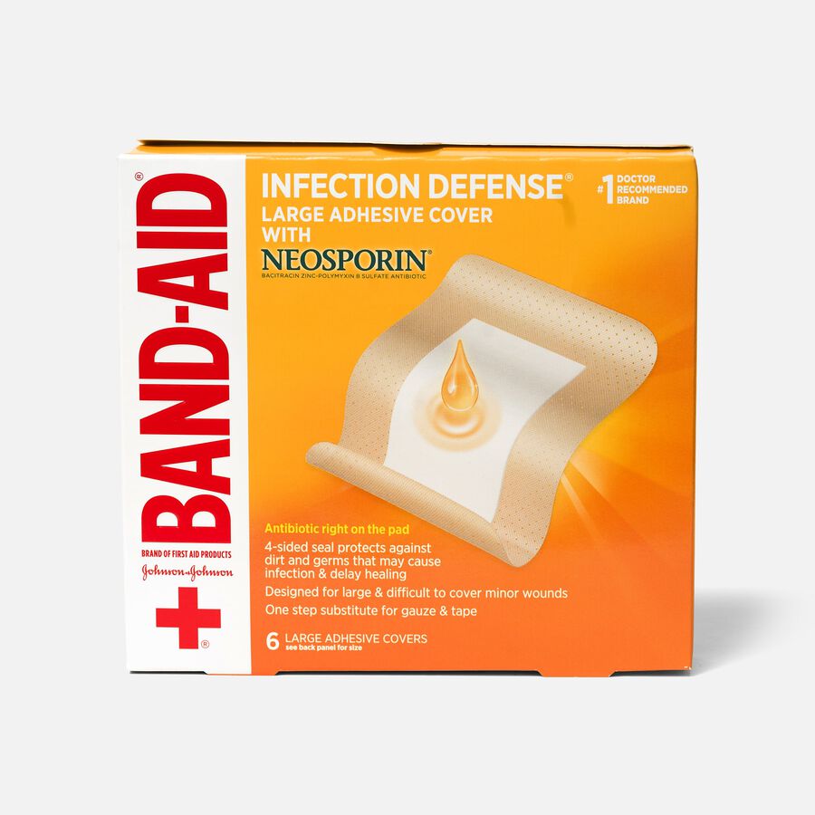 BAND-AID&reg; Infection Defense Large Adhesive Cover with Neosporin, 6 ct., , large image number 0