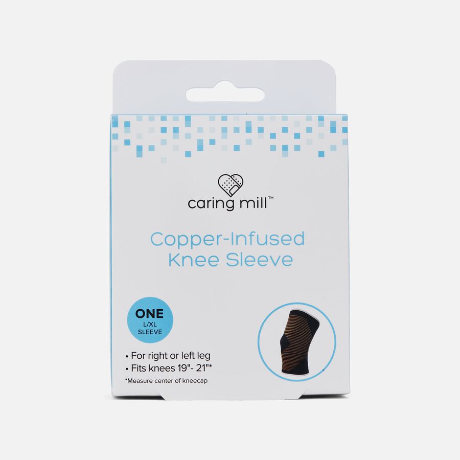 Caring Mill&trade; Copper-Infused Knee Compression Sleeve, L/XL, , large image number 0
