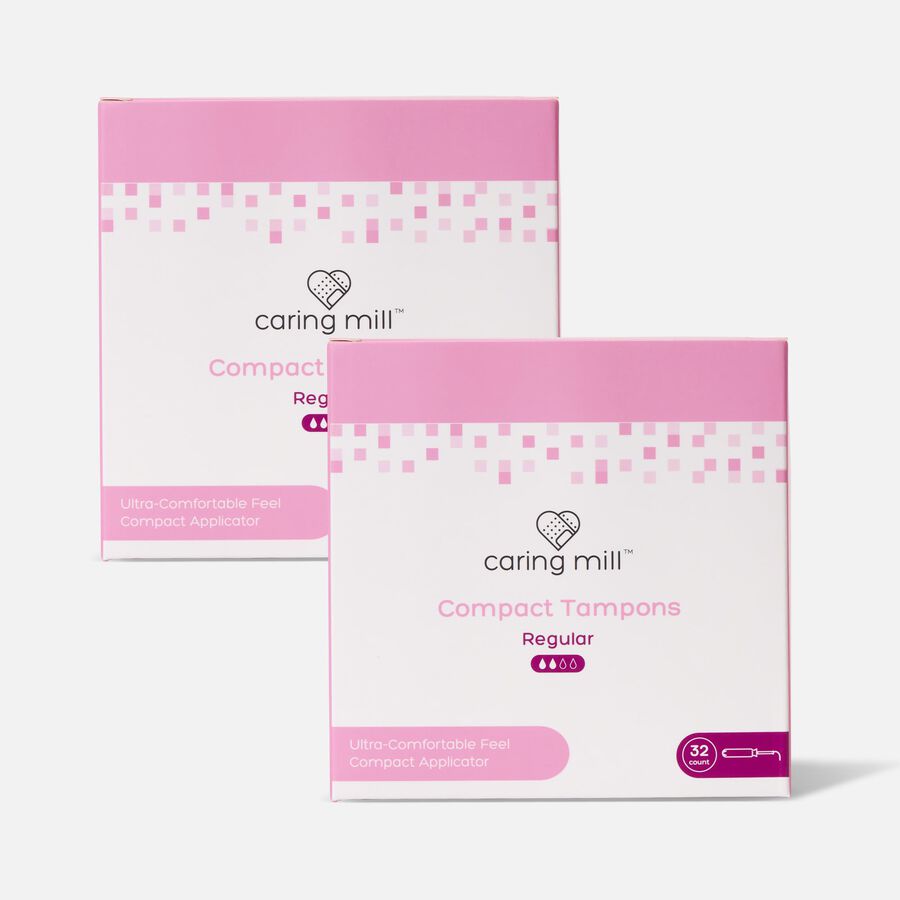 Caring Mill&trade; Regular Compact Tampons, 32 ct. (2-Pack), , large image number 0