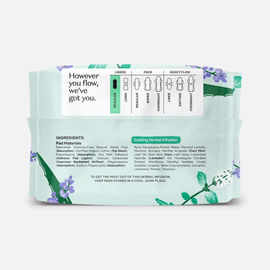 The Honey Pot 100% Organic Top Sheet Everyday Herbal Pantiliners, 30 ct., , large image number 1