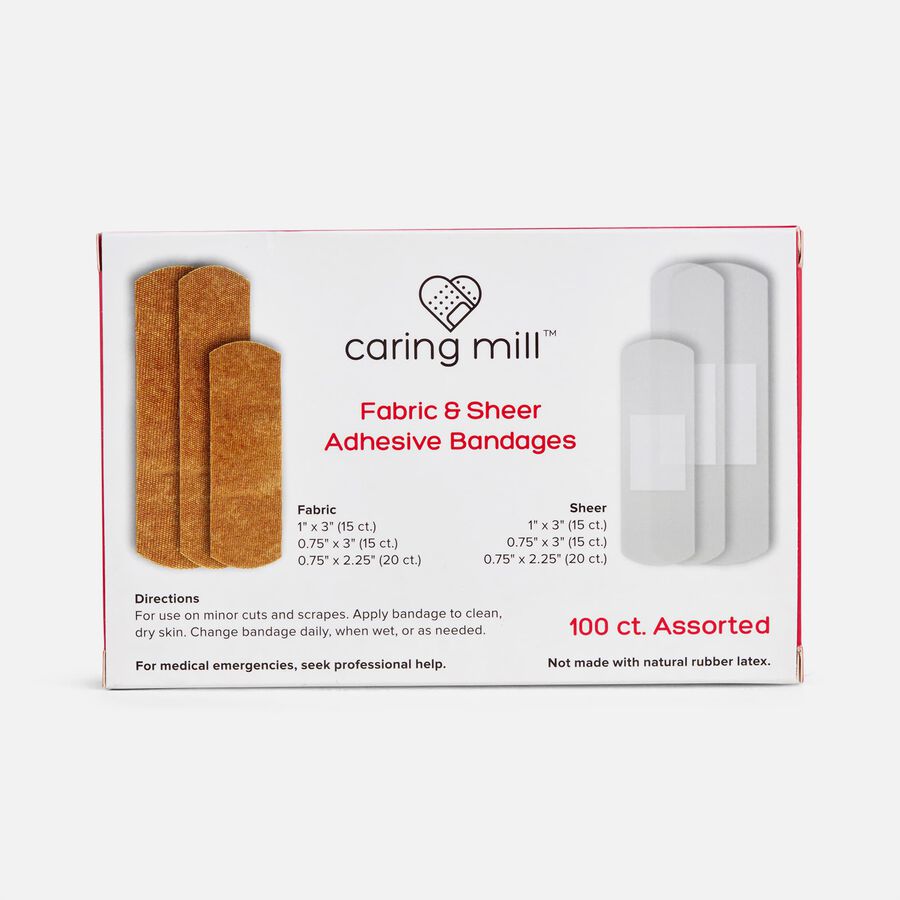 Caring Mill&trade; Assorted Bandages, Fabric & Sheer, 100 ct., , large image number 1