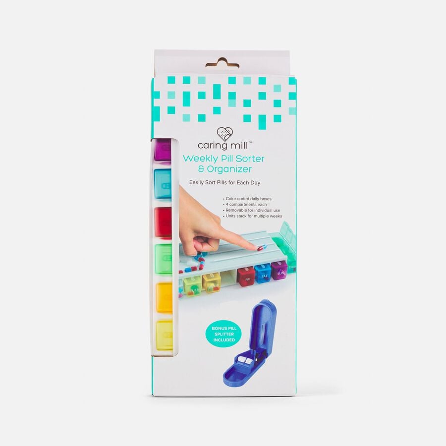 Caring Mill&trade; Weekly Pill Organizer with Sorter & Cutter, , large image number 0