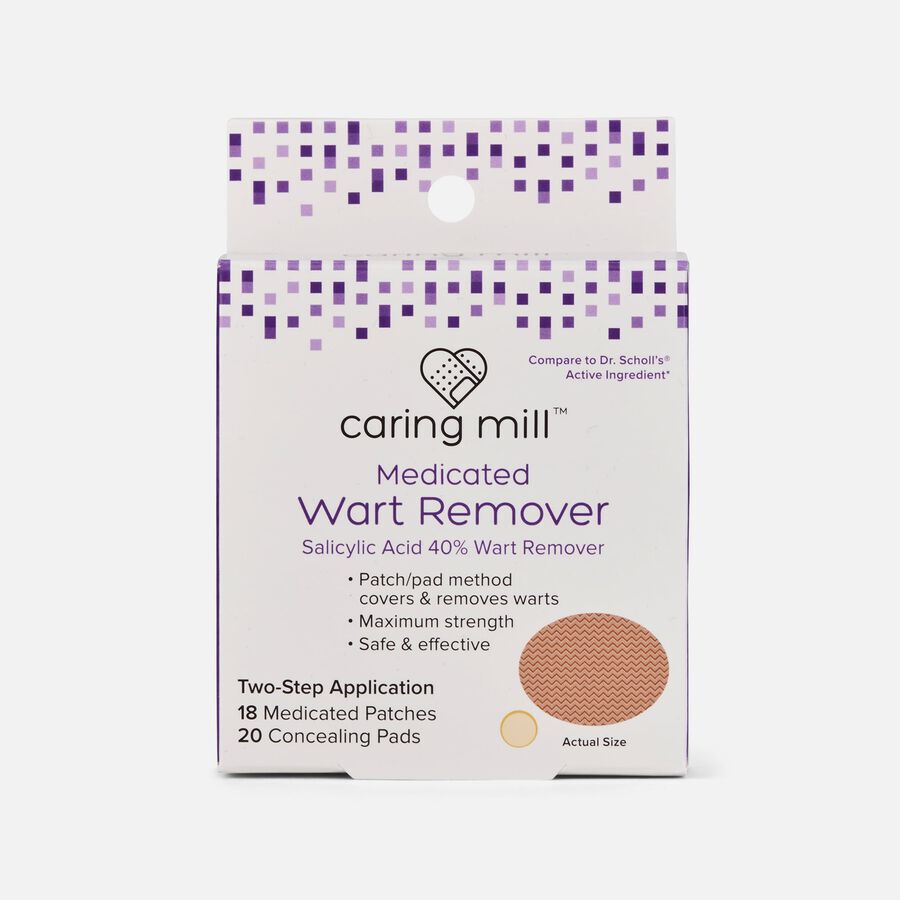 Caring Mill&trade; Wart Remover Medicated Discs,18 ct. Medicated Patches and 20 Concealing Pads, , large image number 0