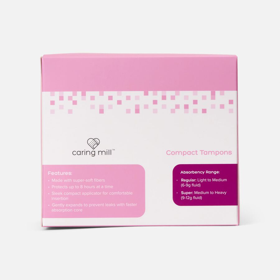 Caring Mill&trade; Super Compact Tampons, 32 ct., , large image number 1