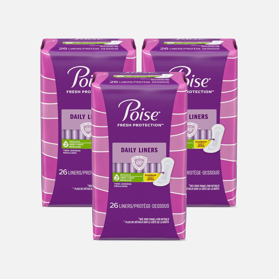 Poise Pantyliners Very Light Absorbency, Regular, 26 ct. (3-Pack), , large image number 0