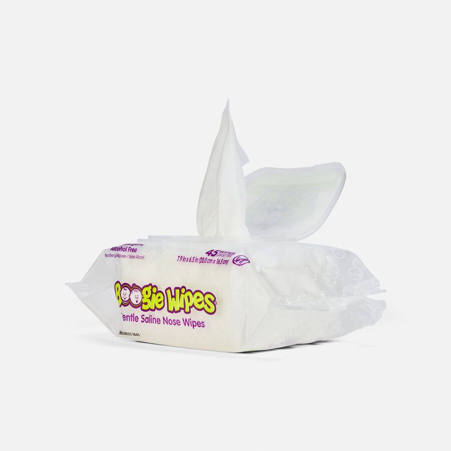 Boogie Wipes&reg; 2-Pack 45 ct. Saline Wipes in Unscented, , large image number 1