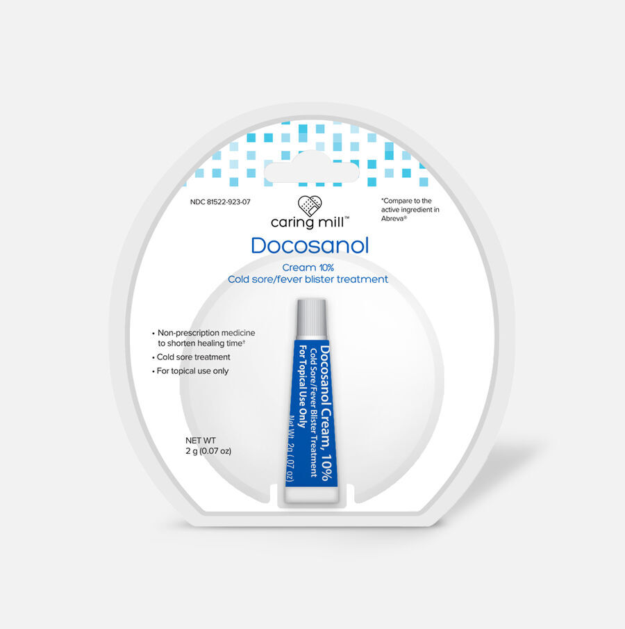 Caring Mill&trade; Docosanol 10% Cream Tube, Treatment for Cold Sore/Fever .07 oz. Tube, , large image number 0