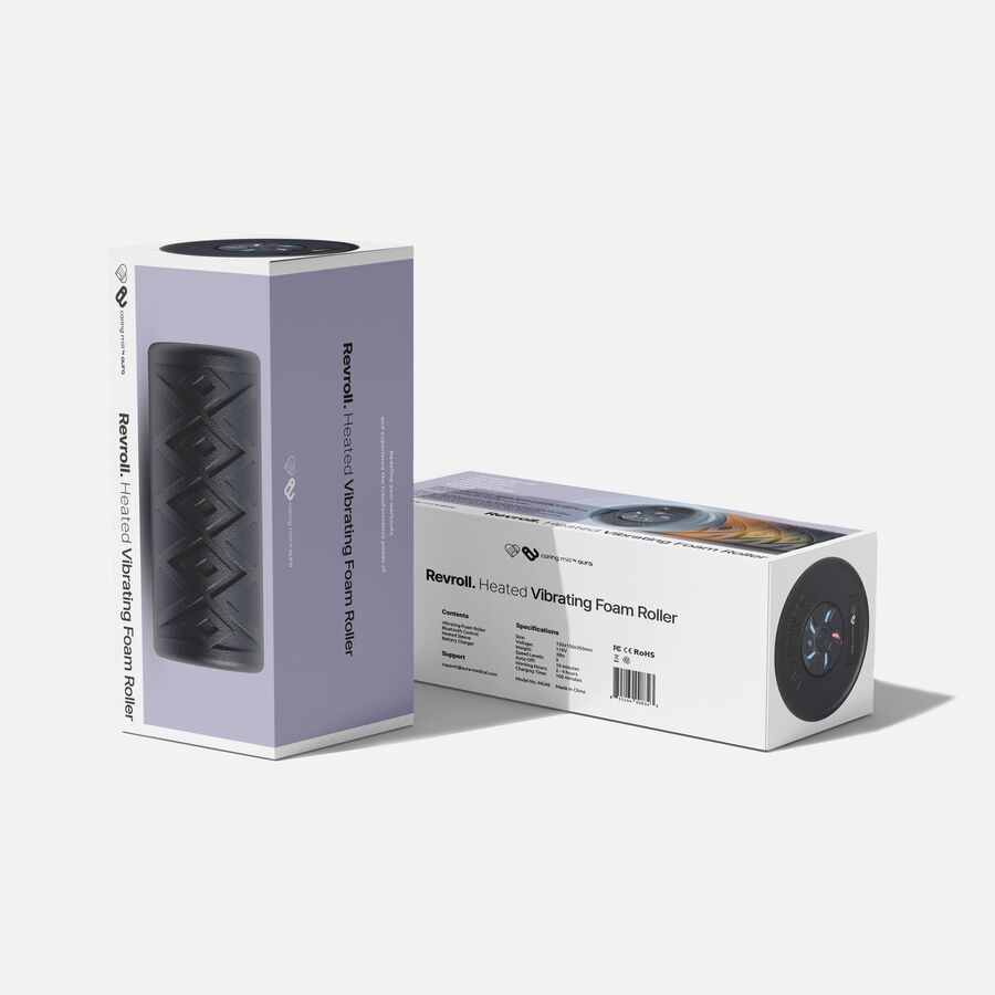Revroll Vibrating + Heat Foam Roller &mdash; Caring Mill&trade; by Aura, , large image number 3