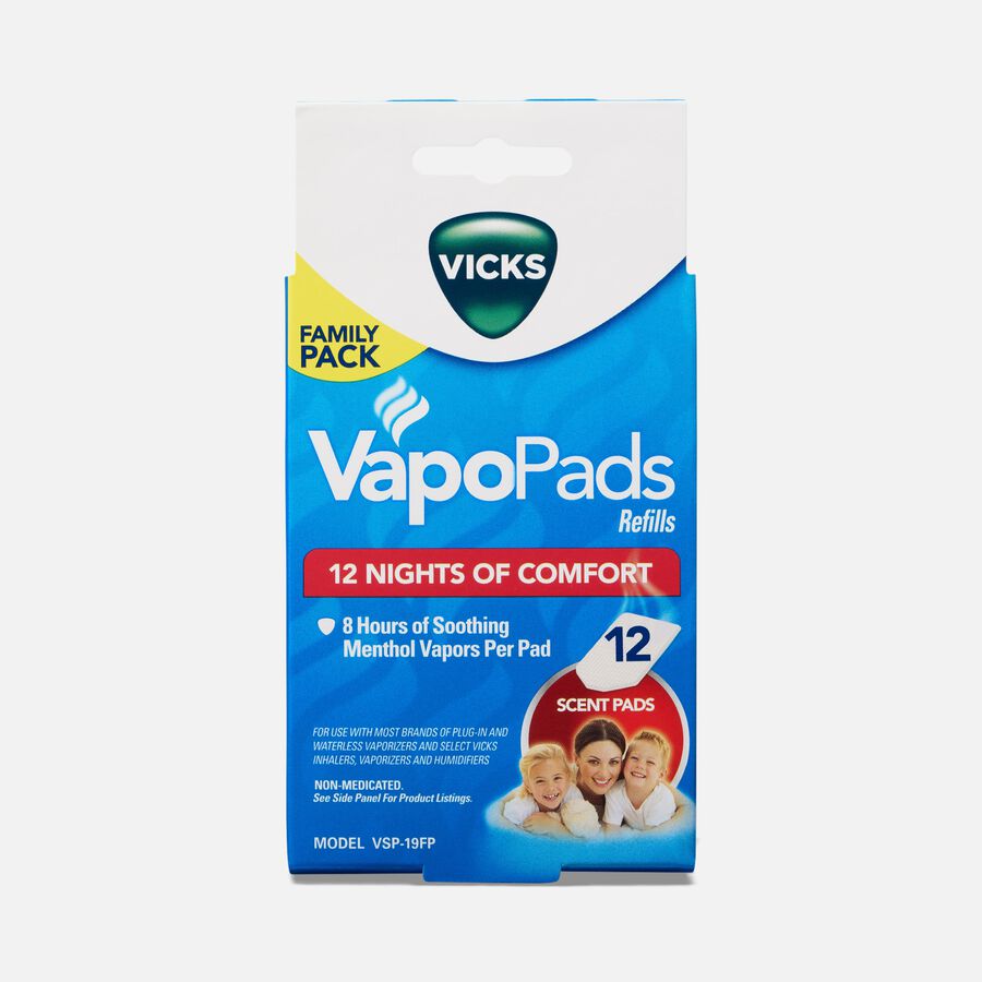 Vicks Soothing Menthol Vapors Vapopads, 12 Scent Pads, , large image number 0