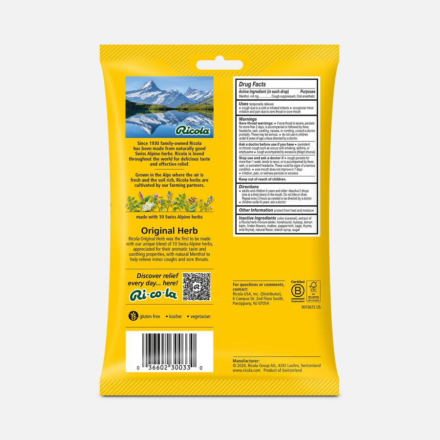 Ricola Original Herb Cough Drops, 45 ct., , large image number 1