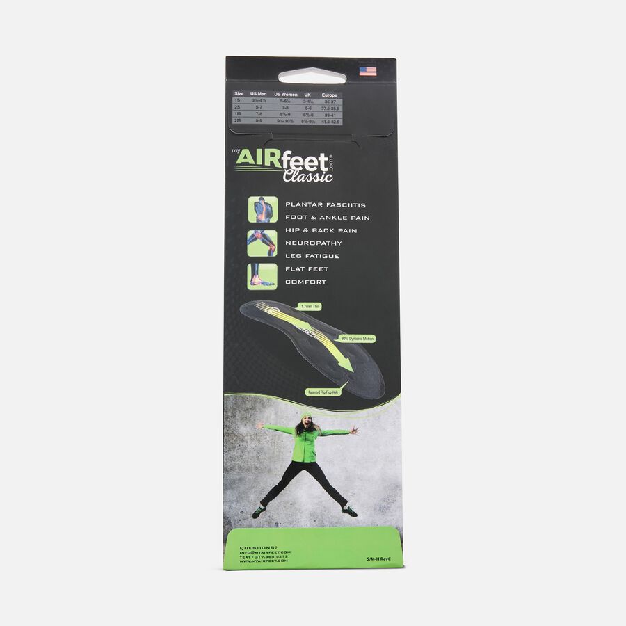 AirFeet CLASSIC Black Insoles, Size 1X (M 11-12.5; W 13-15), Pair, , large image number 1