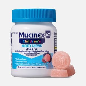 Mucinex Children's Mighty Chews Cold & Flu, Mixed Berry, 16 ct.