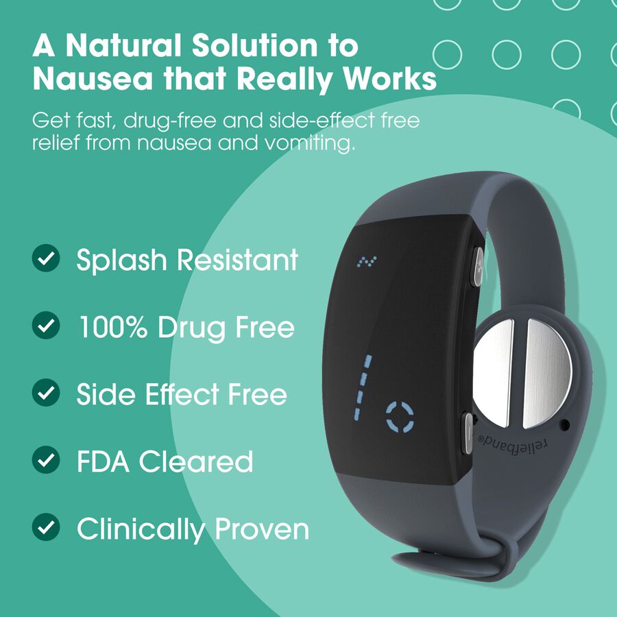 Reliefband Premier for Nausea Relief, Charcoal Grey, Charcoal Grey, large image number 1