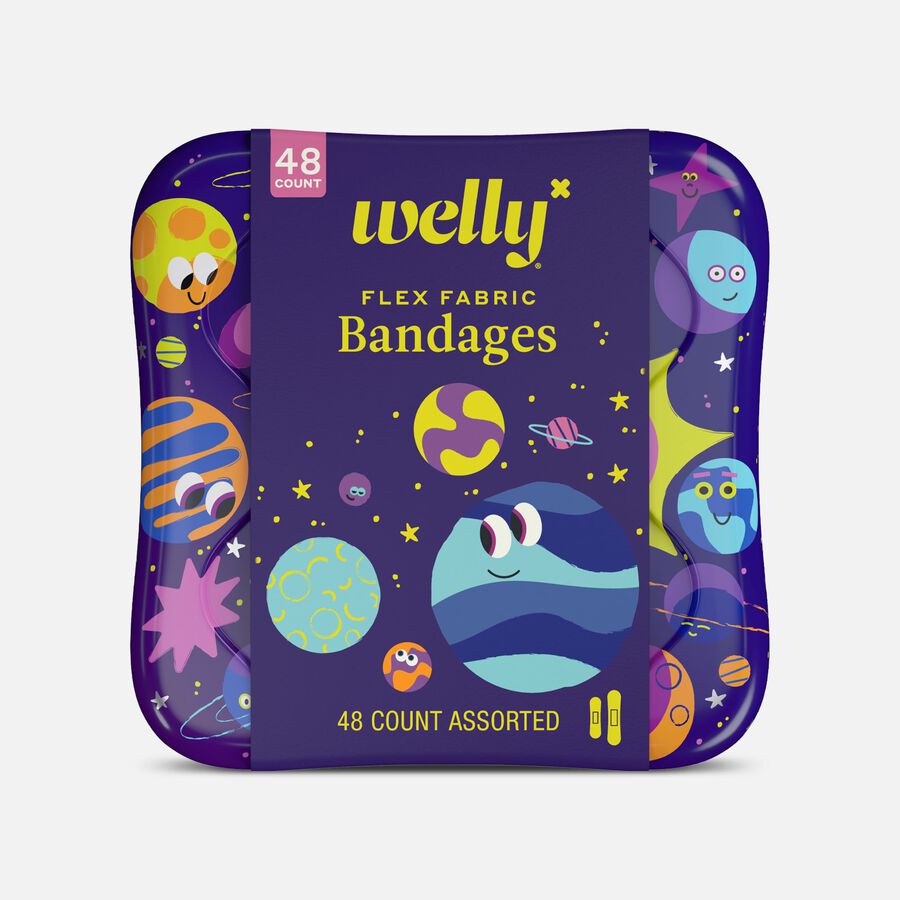 Welly Bravery Badges Planet Pals Assorted Flex Fabric Bandages, 48 ct., , large image number 0
