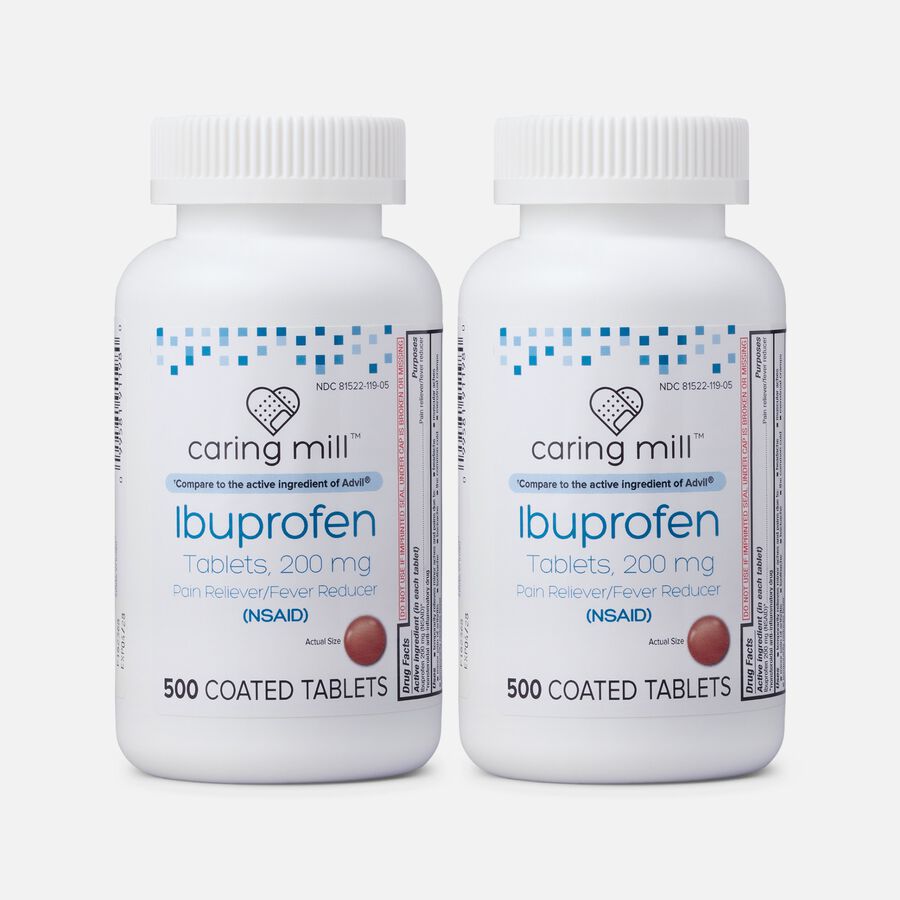 Caring Mill&trade; Ibuprofen 200mg Tablets, 500 ct. (2-Pack), , large image number 0