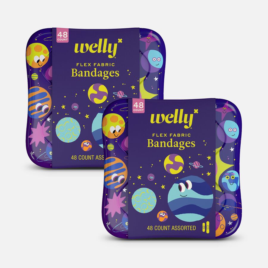 Welly Bravery Badges Planet Pals Assorted Flex Fabric Bandages, 48 ct. (2-Pack), , large image number 0