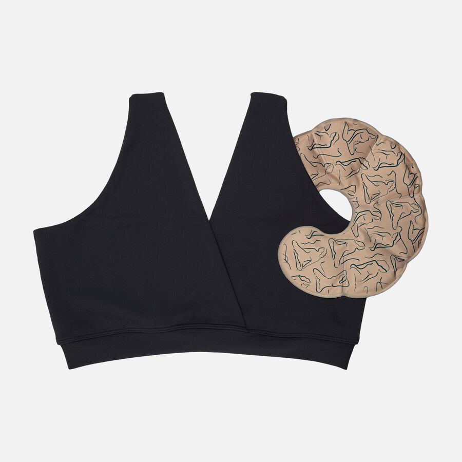 Nyssa FourthWear Postpartum Recovery Bralette & Breast & Chest Ice/Heat Packs, Black, S/M, , large image number 4