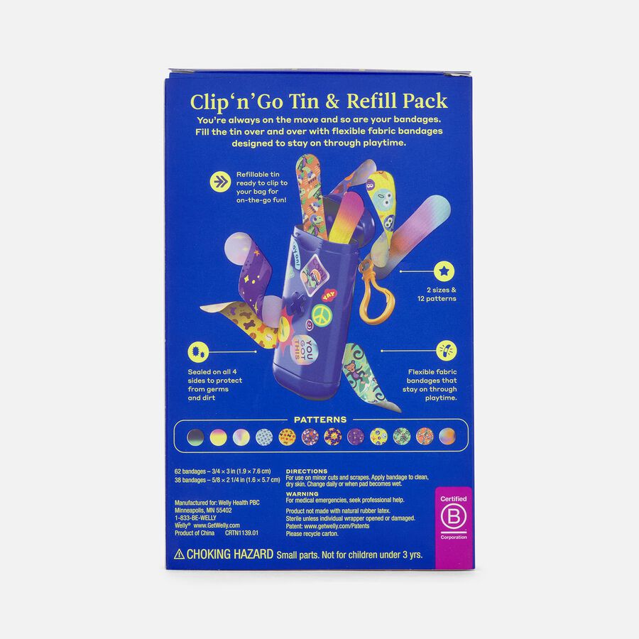 Welly Flex Fabric Bandages & Clip &lsquo;N' Go Tin, 100 ct., , large image number 4