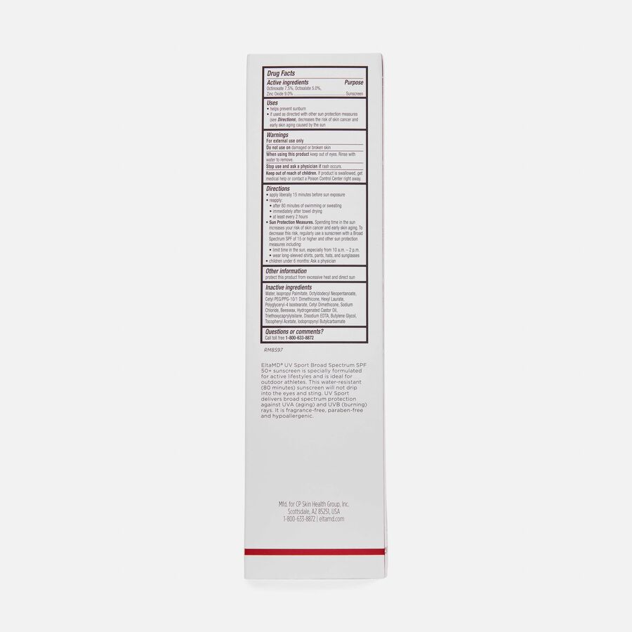 EltaMD UV Sport Broad-Spectrum Face & Body Sunscreen, SPF 50, 8 oz., , large image number 1