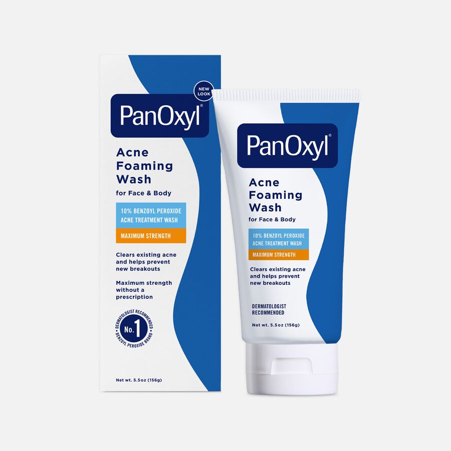 PanOxyl Acne Foaming Wash for Face & Body, 5.5 oz., , large image number 0