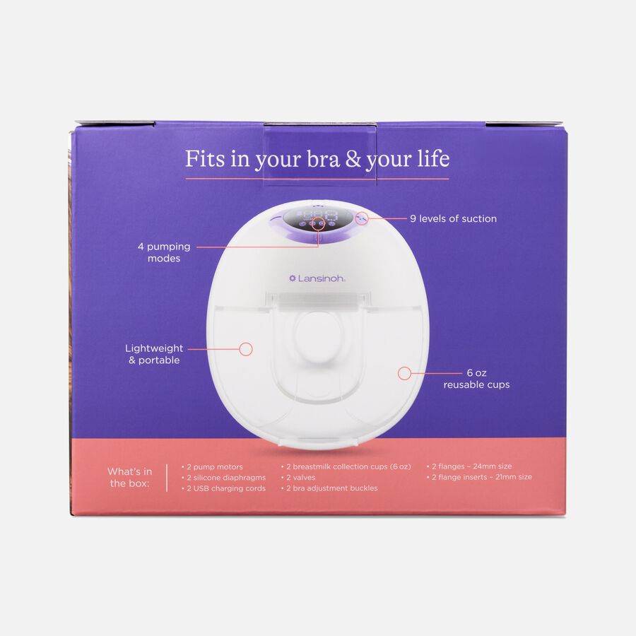 Lansinoh Discreet Duo Wearable Breast Pump, 2 Pumps, , large image number 1