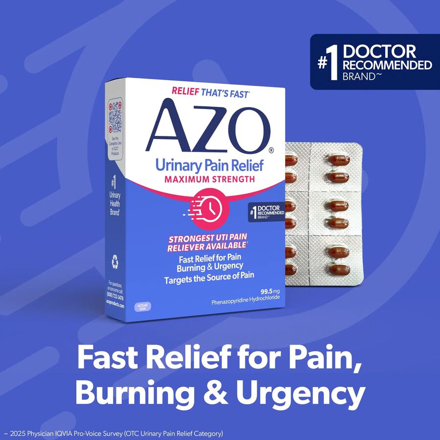 AZO Urinary Pain Relief Maximum Strength Tablets, 24 ct., , large image number 1