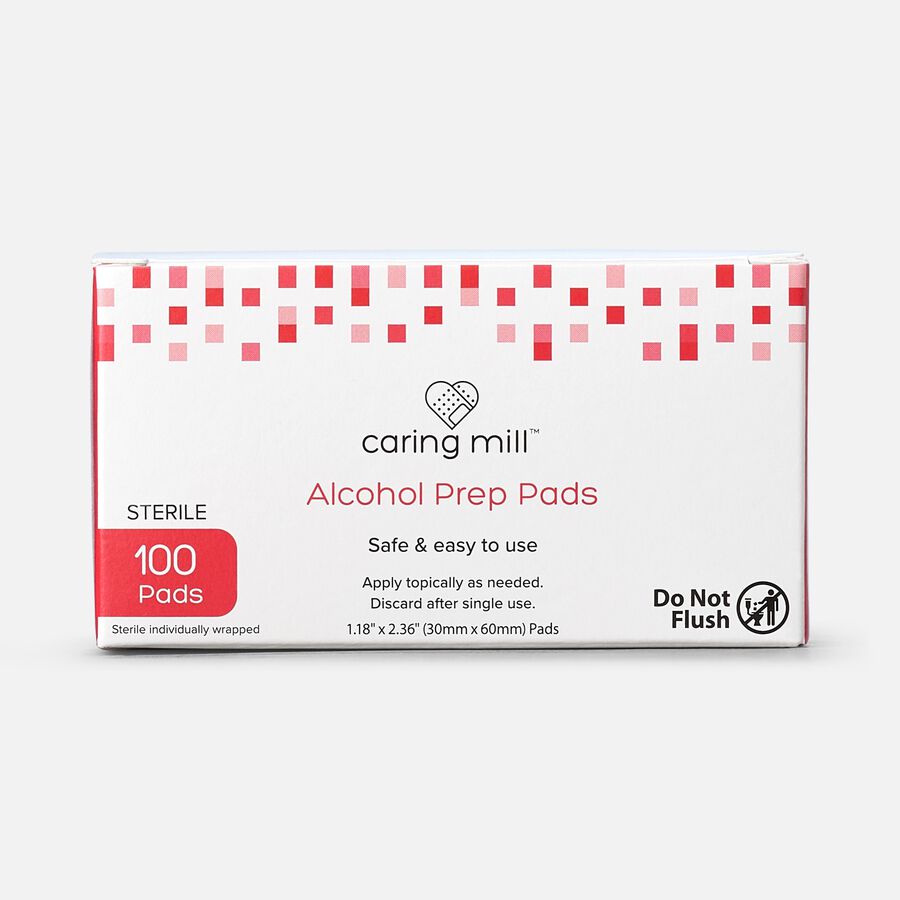 Caring Mill&trade; Alcohol Prep Pads, 100 ct., , large image number 0