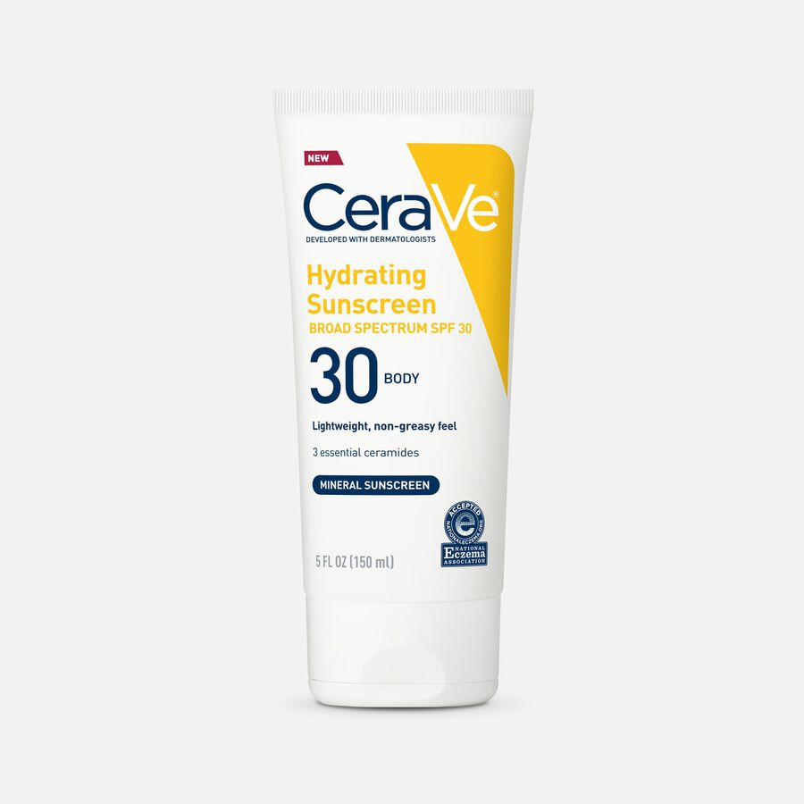 CeraVe Hydrating Sunscreen Body Lotion, SPF 30, 5 fl oz., , large image number 0