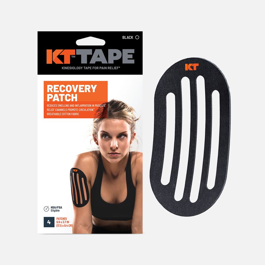 KT Tape Recovery+ Patch, Black, 4 ct., , large image number 0