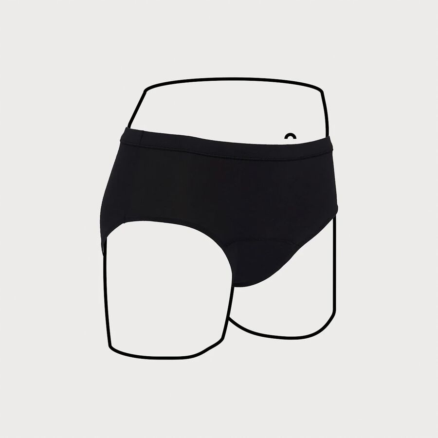 Thinx Teens All Day Brief, Black, Size 15/16, , large image number 1