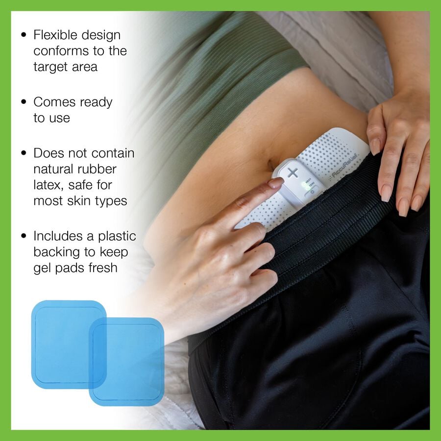 AccuRelief&trade; Menstrual Pain Relief Replacement Electrode Gel Pads, 4-Pack, , large image number 2