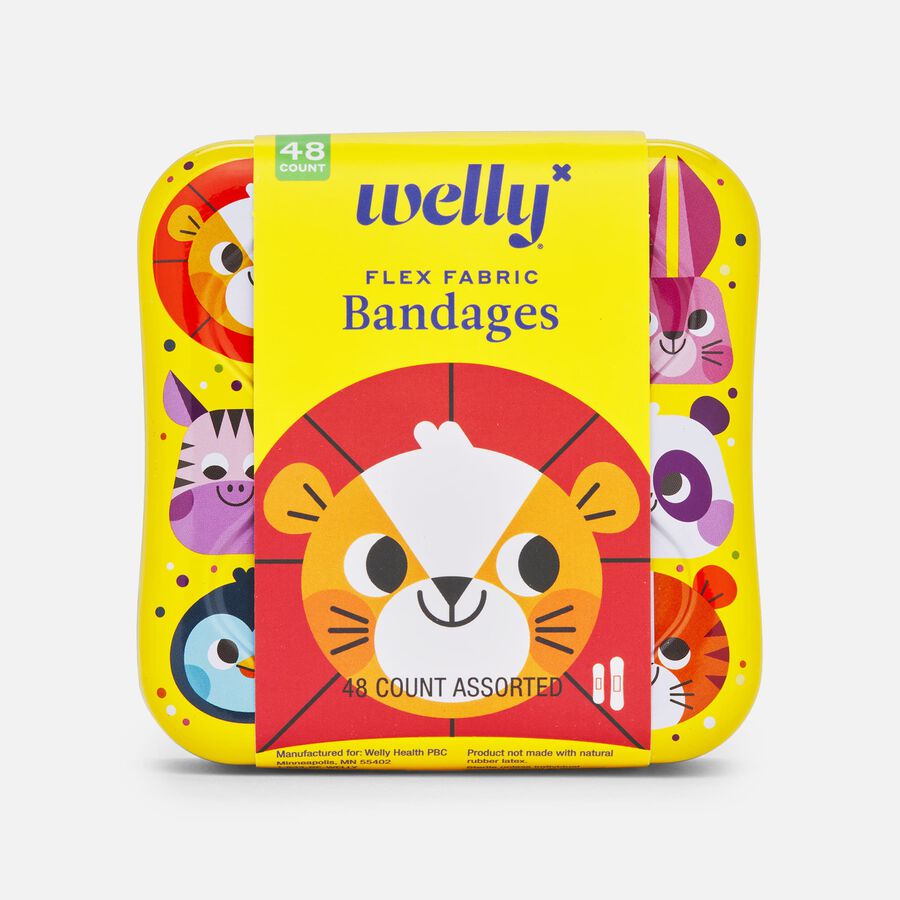 Welly Flex Fabric Bandages, Zoo Animals, 48 ct., , large image number 0