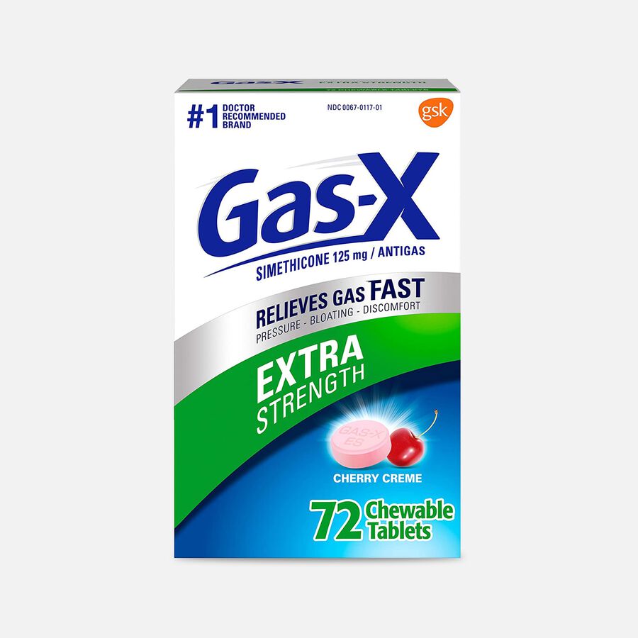 Gas-X Extra Strength Cherry Chewable Tablet, For Fast Relief From Gas, Bloating & Discomfort, 72 ct., , large image number 0