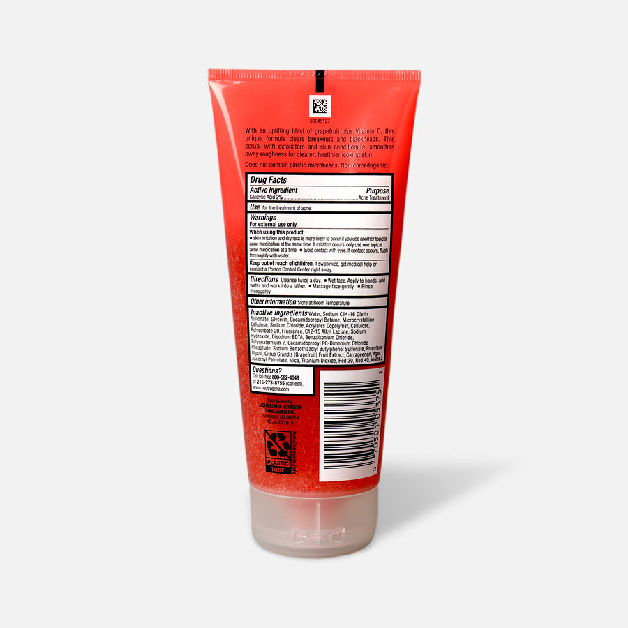 Neutrogena Pink Grapefruit Oil-Free Foaming Acne Scrub, 6.7 fl oz., , large image number 1
