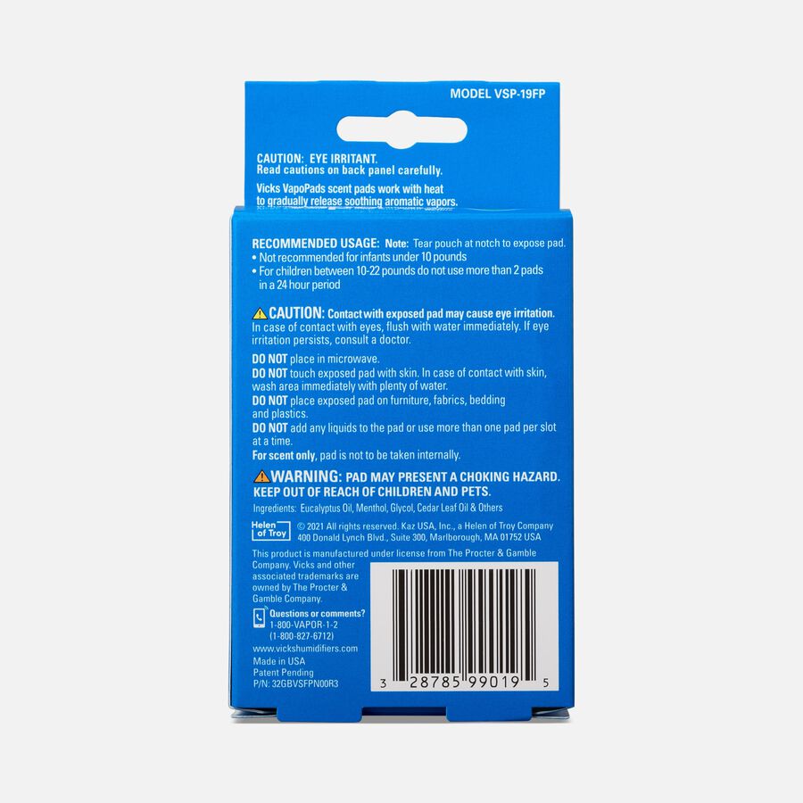 Vicks Soothing Menthol Vapors Vapopads, 12 Scent Pads, , large image number 1