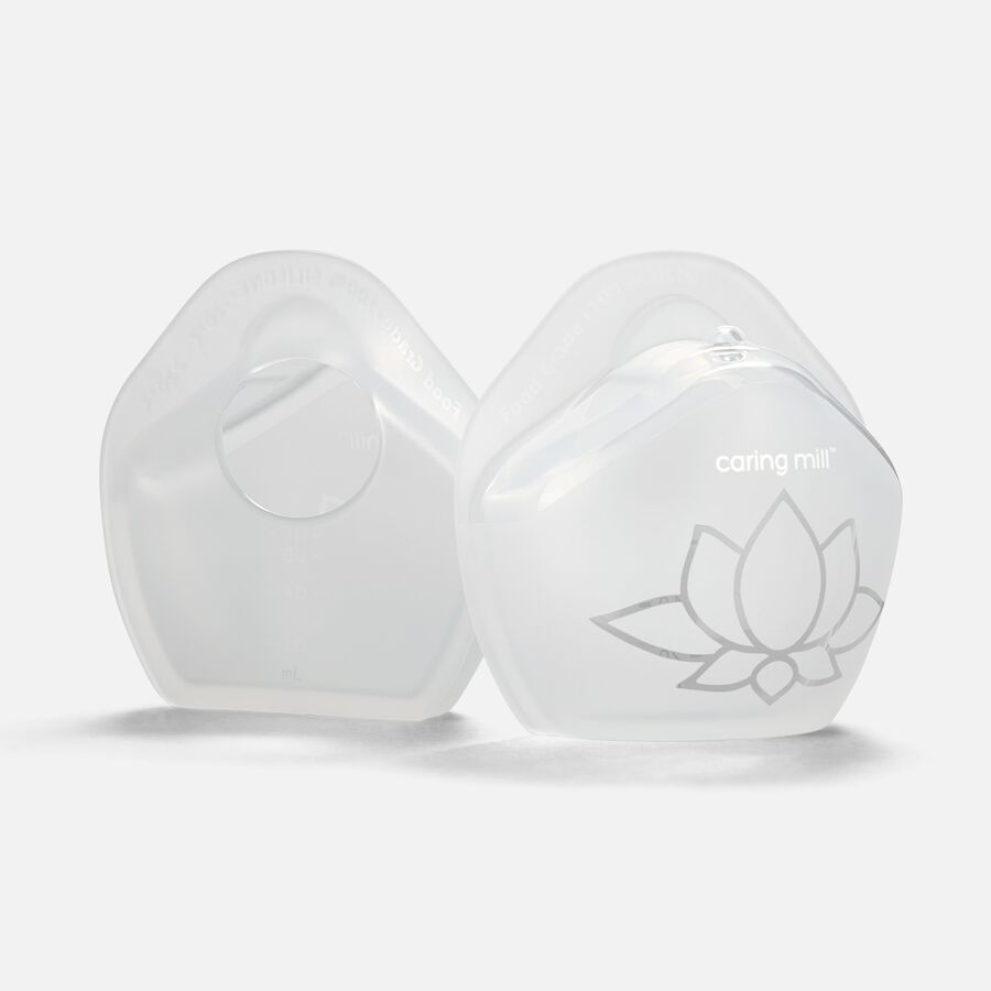 Caring Mill&trade; Silicone Milk Collectors with Storage Bag, 5 oz (2-Pack), , large image number 0