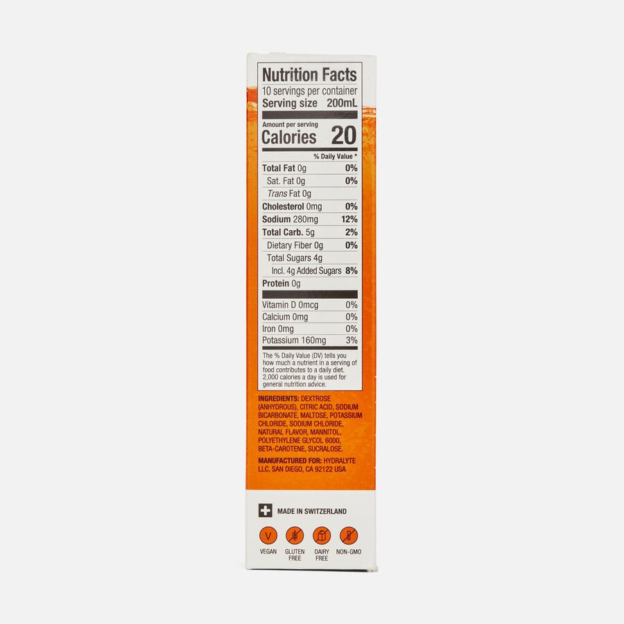 Hydralyte Effervescent Electrolyte Tablets, Orange, 20 ct. (2-Pack), , large image number 2
