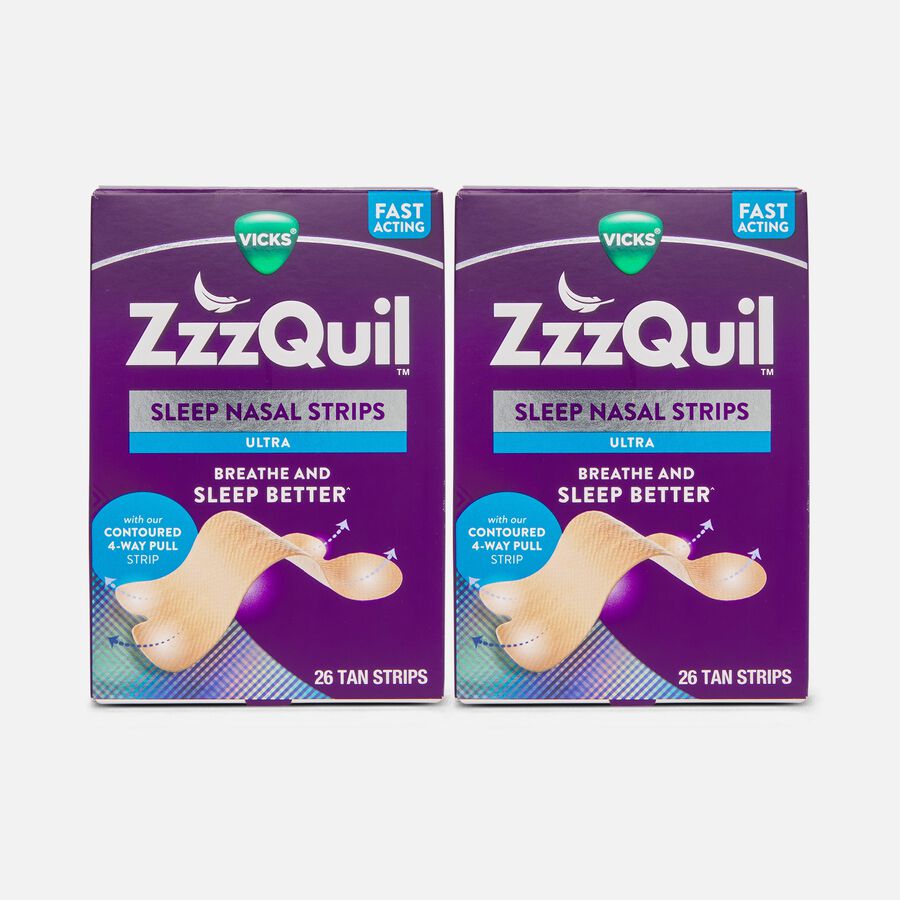Vicks ZzzQuil Sleep Ultra Nasal Strips, 26 ct. (2-Pack), , large image number 0