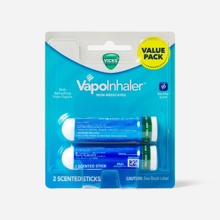 Vicks VapoInhaler, Non-Medicated, 0.2 mL, Twin-Pack, , large image number 0