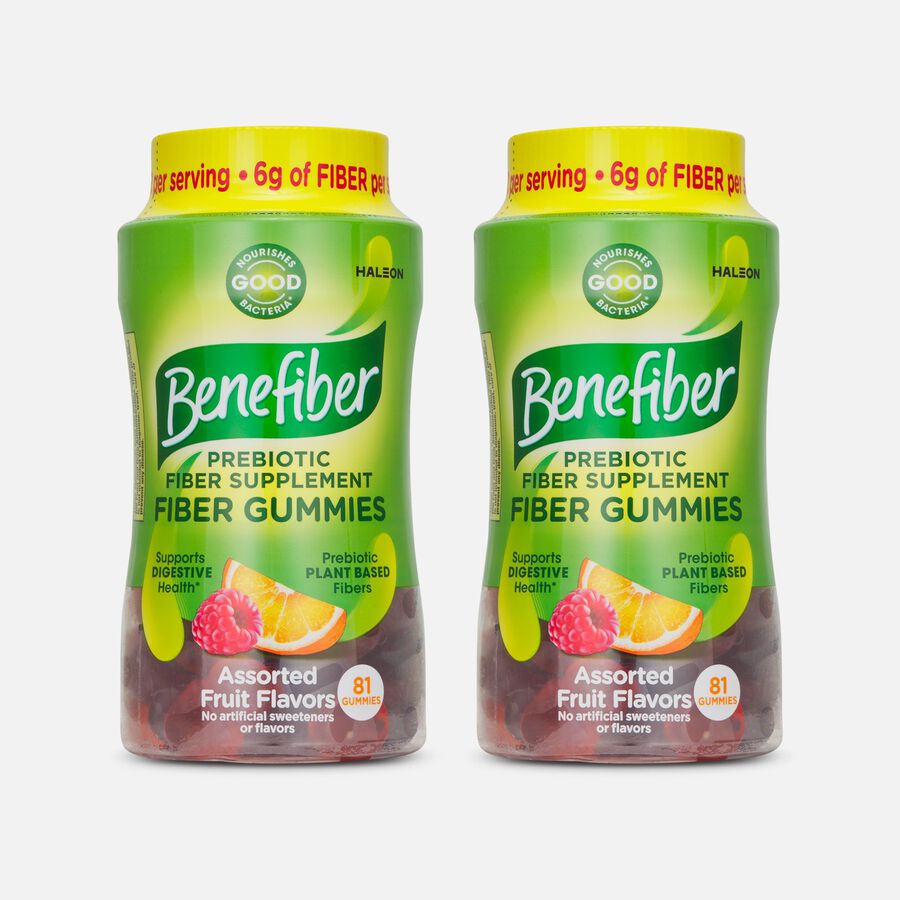 Benefiber Prebiotic Fiber Supplement Gummies for Digestive Health, Assorted Fruit, 81 ct. (2-Pack), , large image number 0