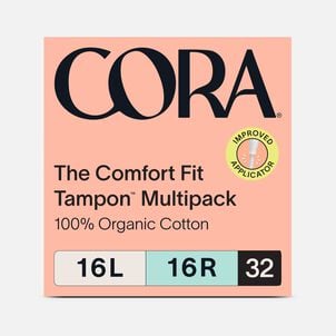Cora 100% Organic Cotton Applicator Tampons