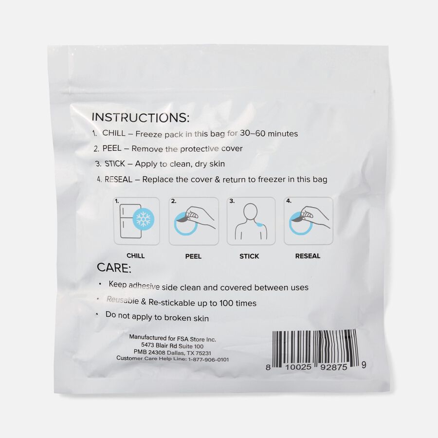 Caring Mill&trade; Self Sticking Reusable Ice Packs, Set of 4 (2 Large, 2 Mini), , large image number 3