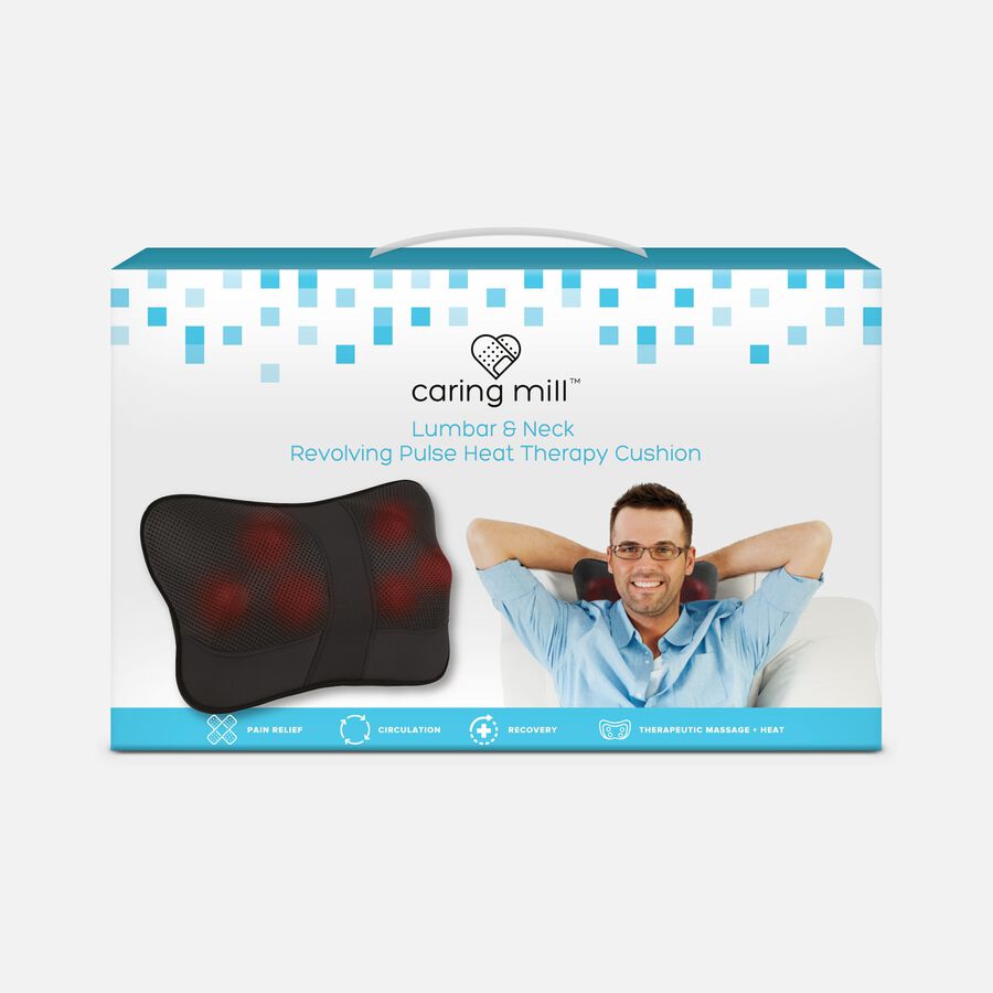 Caring Mill&trade; Lumbar & Neck Revolving Pulse Heat Therapy Cushion, , large image number 0
