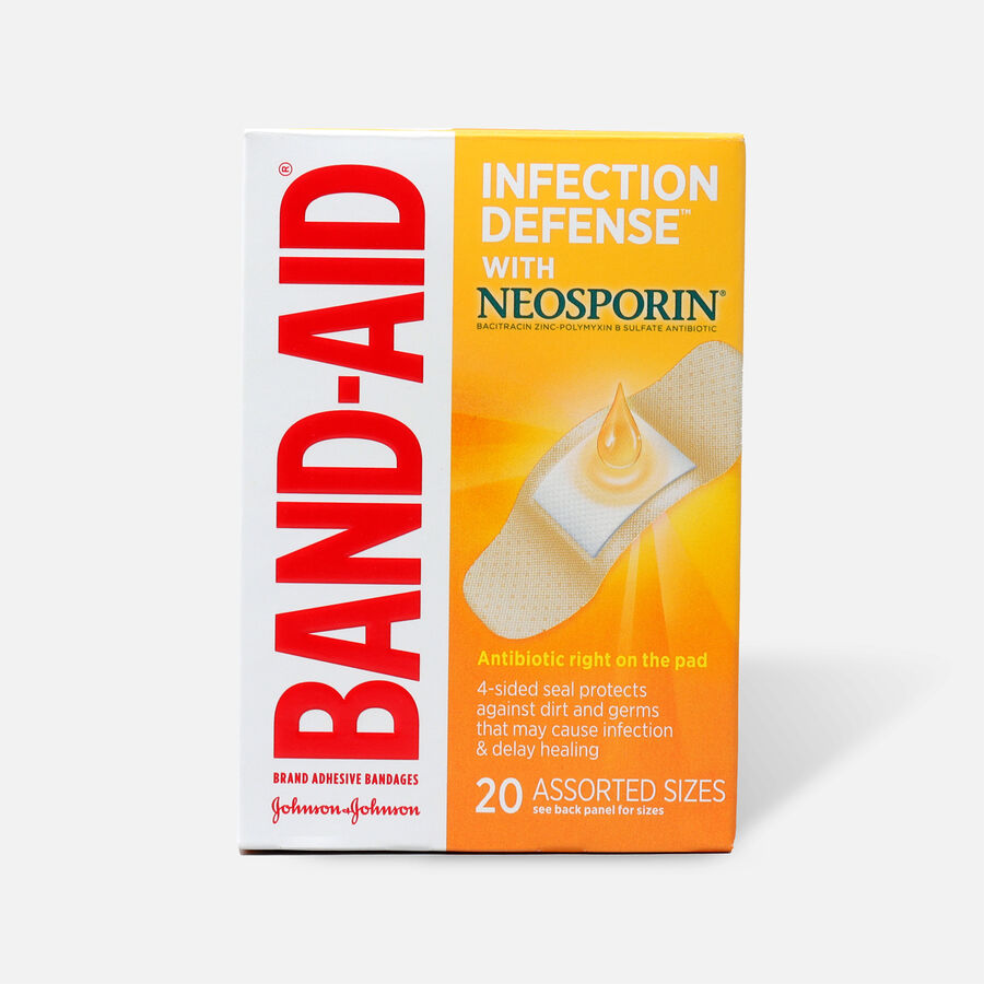 BAND-AID&reg; Bandages with Neosporin Antibiotic Ointment, Assorted Sizes, 20 ct., , large image number 0